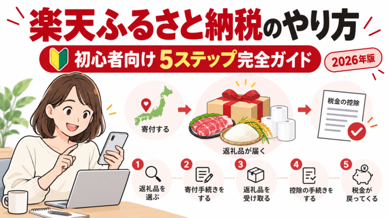 楽天ふるさと納税のやり方を初心者向けに解説する2026年版ガイド